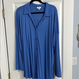 Blue Women's Button-Up Top